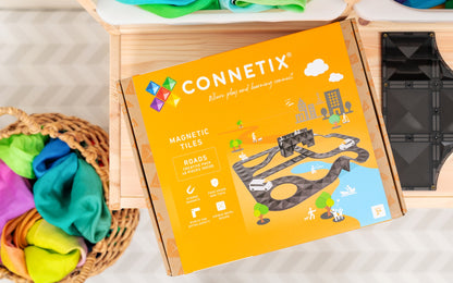 CONNETIX Creative Roads Pack 48 Piece | Magnetic Tiles Set