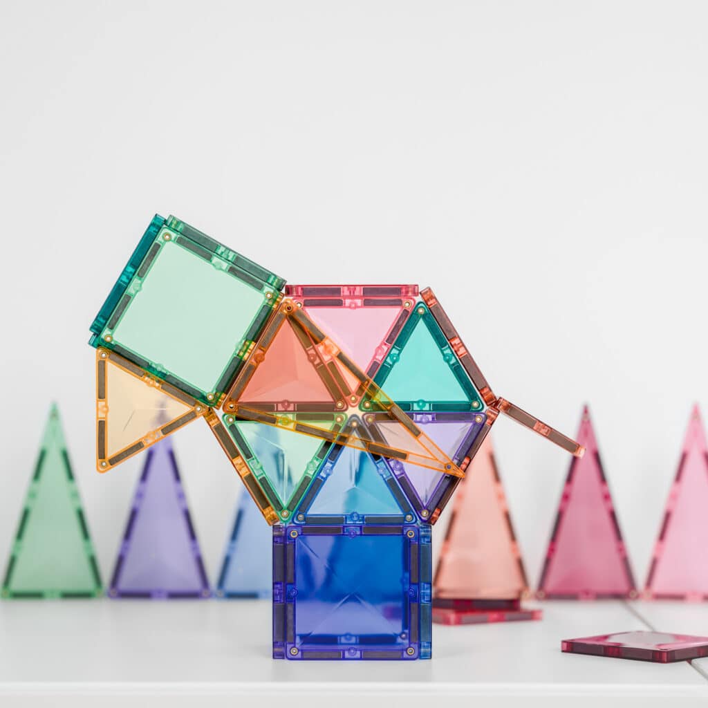 CONNETIX 32 Piece Pastel Mini Pack | Magnetic Tiles for Kids