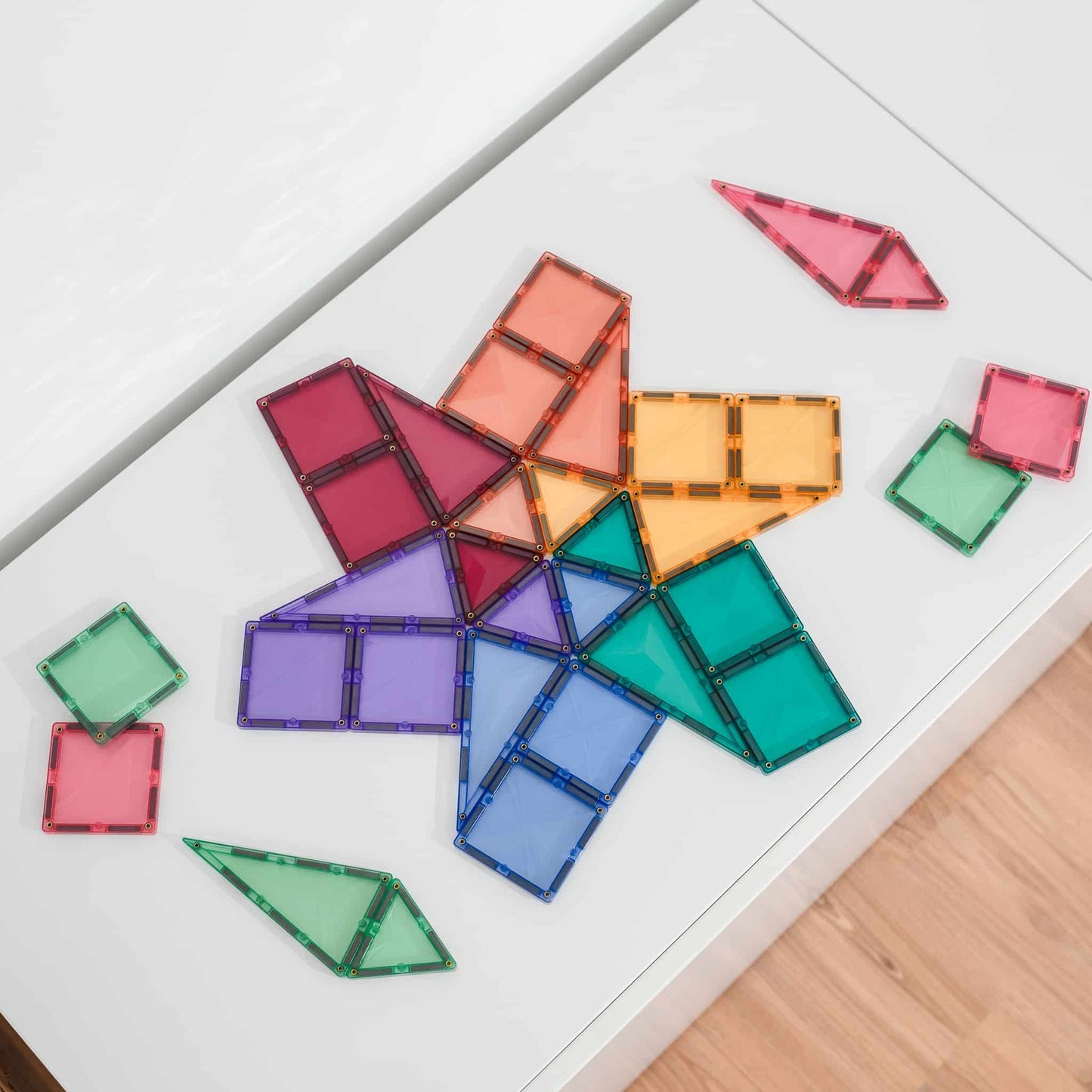 CONNETIX 32 Piece Pastel Mini Pack | Magnetic Tiles for Kids