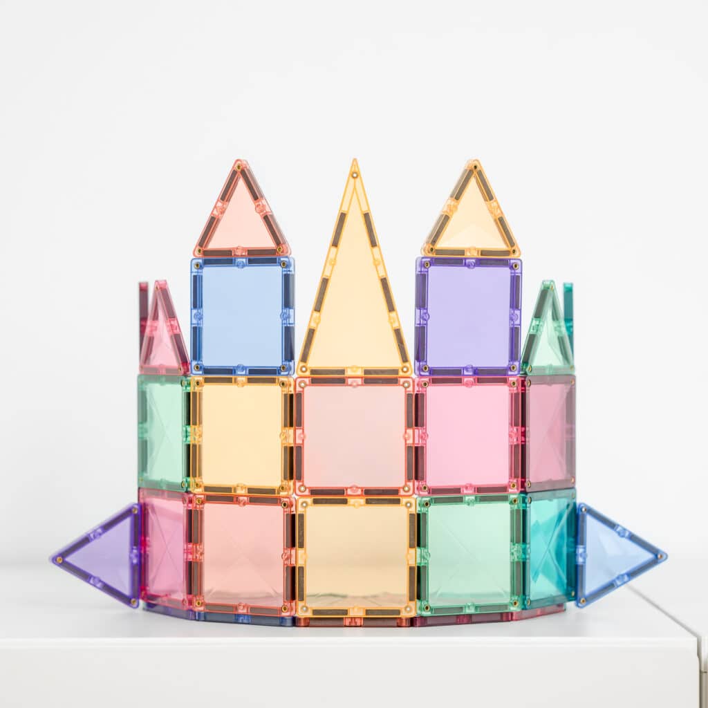 CONNETIX 32 Piece Pastel Mini Pack | Magnetic Tiles for Kids