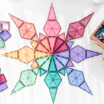 CONNETIX 40 Piece Pastel Geometry Pack | STEAM Magnetic Tiles