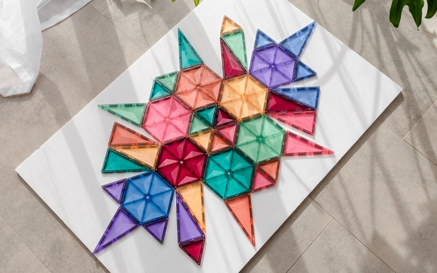CONNETIX 40 Piece Pastel Geometry Pack | STEAM Magnetic Tiles