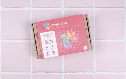 CONNETIX 40 Piece Pastel Geometry Pack | STEAM Magnetic Tiles