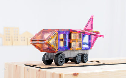 CONNETIX 50 Piece Pastel Transport Pack | Magnetic Vehicle Tiles