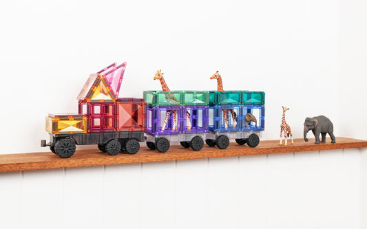 CONNETIX 50 Piece Pastel Transport Pack | Magnetic Vehicle Tiles