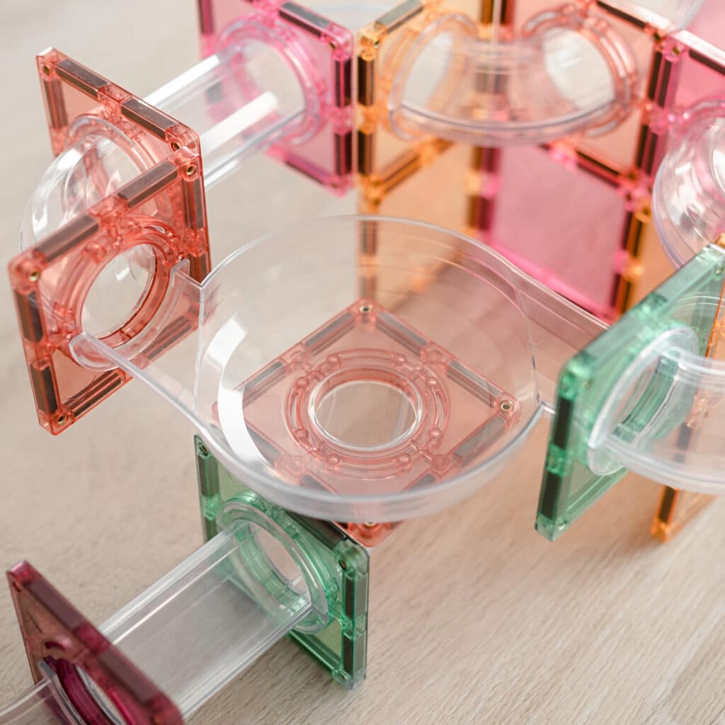 CONNETIX® 80 Piece Pastel Ball Run Expansion Pack | STEM Toy