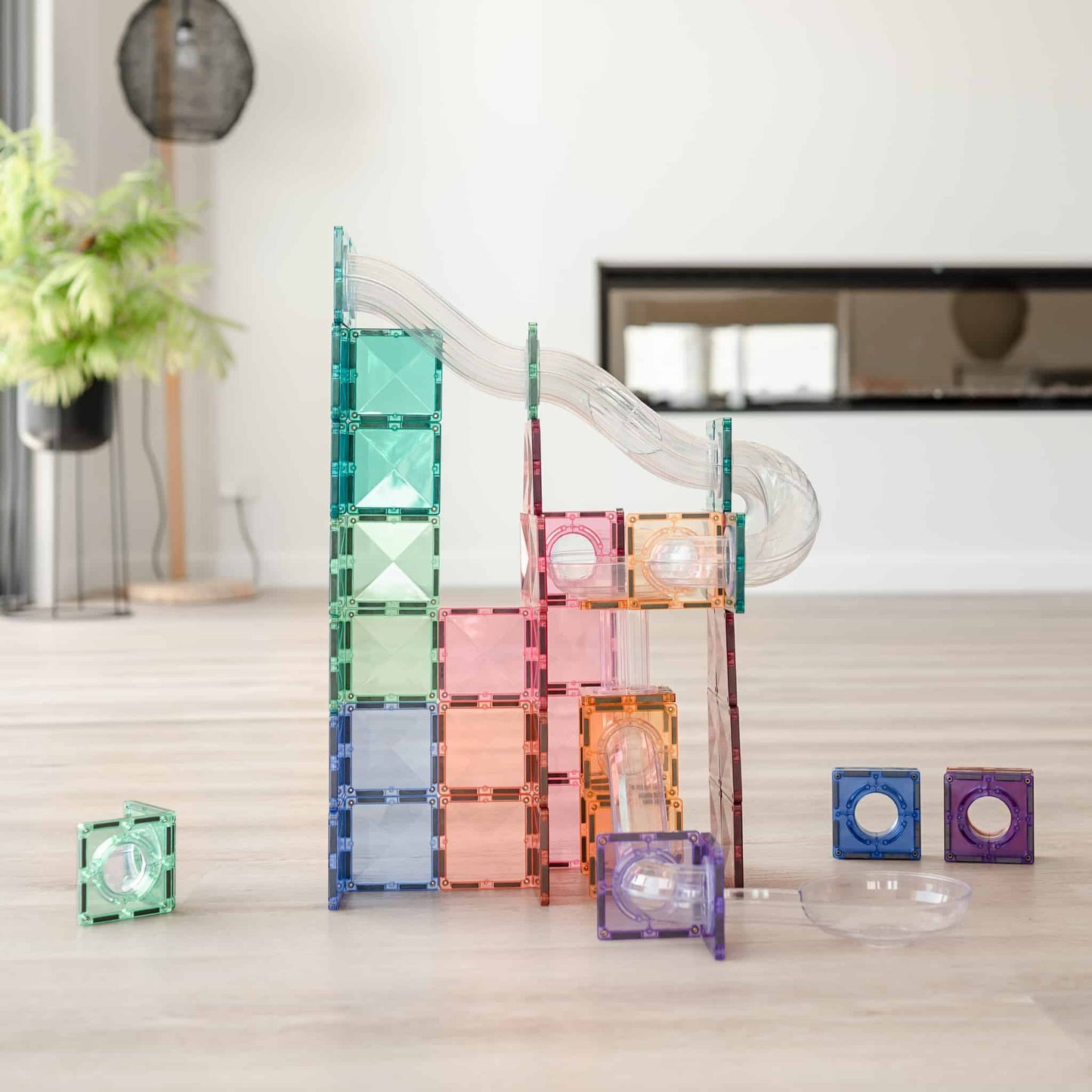 CONNETIX® 80 Piece Pastel Ball Run Expansion Pack | STEM Toy