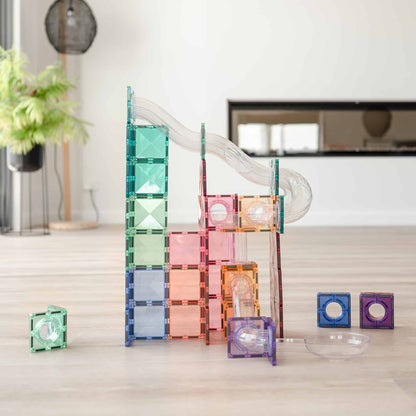 CONNETIX® 80 Piece Pastel Ball Run Expansion Pack | STEM Toy