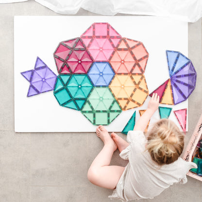 Connetix Pastel Mega Pack 202 Piece | Magnetic Tiles Set