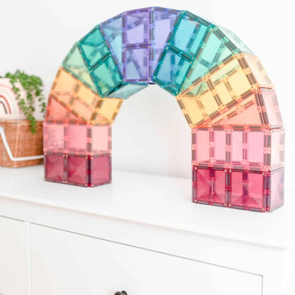 Connetix Pastel Mega Pack 202 Piece | Magnetic Tiles Set