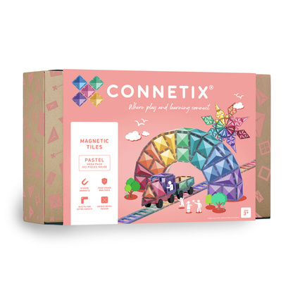 Connetix Pastel Mega Pack 202 Piece | Magnetic Tiles Set