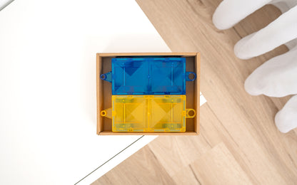 CONNETIX® 2 Piece Rainbow Car Pack | Magnetic Tile Vehicles
