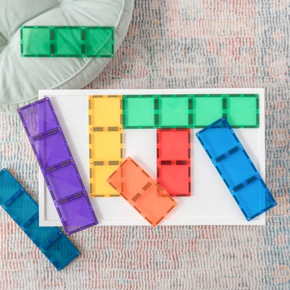 CONNETIX Rainbow Rectangle Pack 18 Piece | Magnetic Tiles