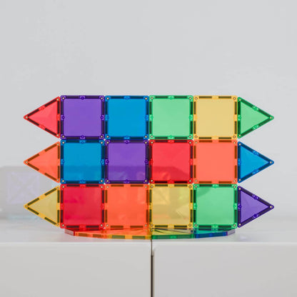 CONNETIX Rainbow Mini Pack 24pc | Magnetic Tiles for Kids 3+