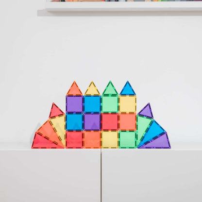 CONNETIX Rainbow Mini Pack 24pc | Magnetic Tiles for Kids 3+