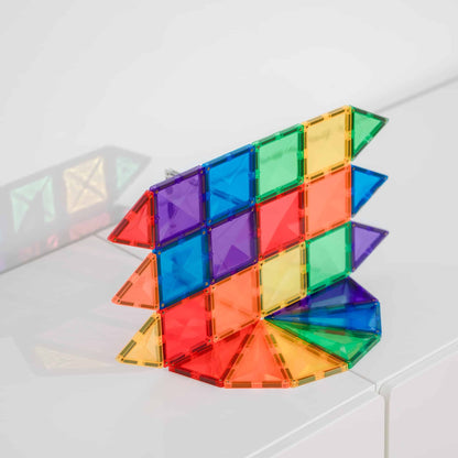 CONNETIX Rainbow Mini Pack 24pc | Magnetic Tiles for Kids 3+