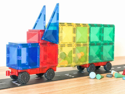 CONNETIX 24 Piece Rainbow Motion Pack | Magnetic Car Building Set