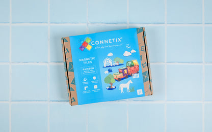 CONNETIX 24 Piece Rainbow Motion Pack | Magnetic Car Building Set