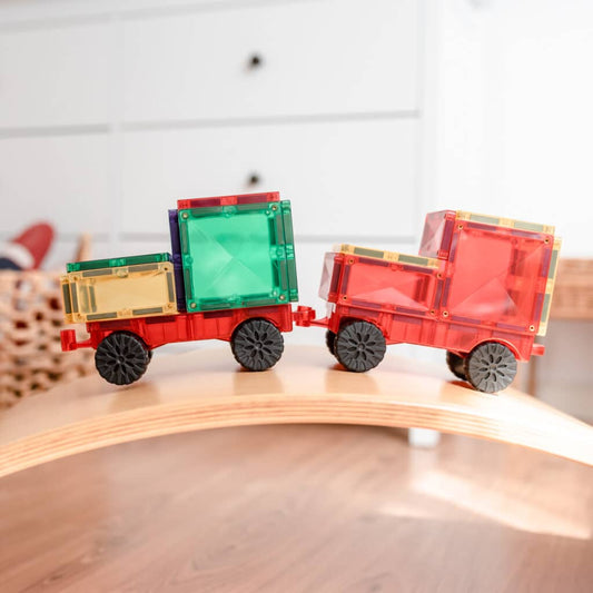 CONNETIX 24 Piece Rainbow Motion Pack | Magnetic Car Building Set