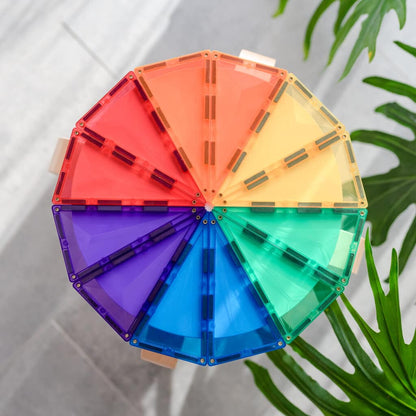 CONNETIX 30 Piece Rainbow Geometry Pack | Magnetic Tiles Toy
