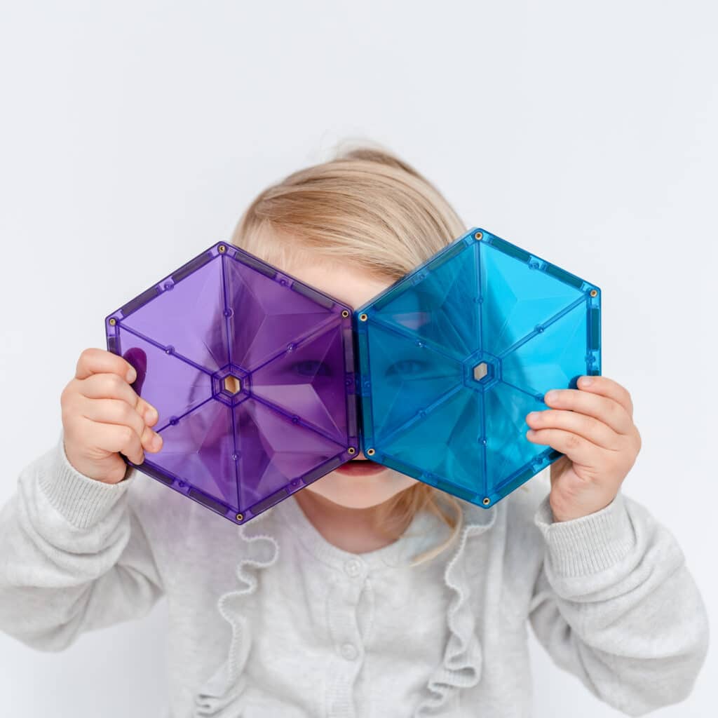 CONNETIX 30 Piece Rainbow Geometry Pack | Magnetic Tiles Toy
