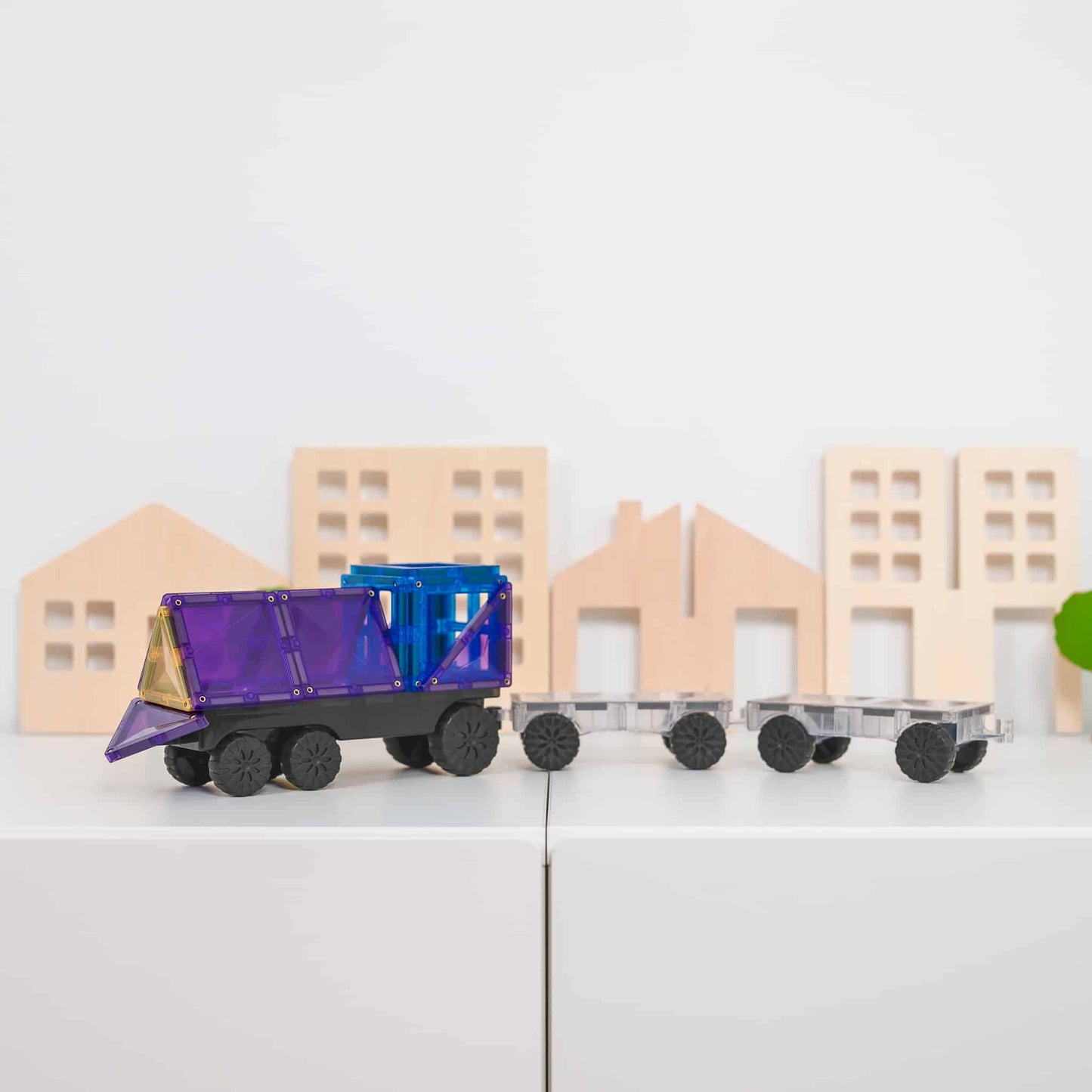 CONNETIX Rainbow Transport Pack 50pc | Magnetic Tiles for Kids