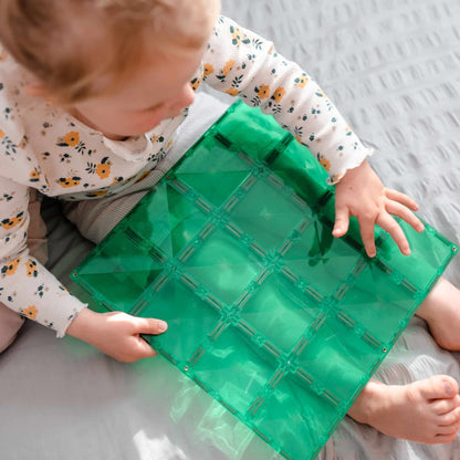 CONNETIX Blue & Green Base Plate Pack 2 Piece | Magnetic Tiles