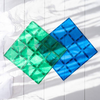 CONNETIX Blue & Green Base Plate Pack 2 Piece | Magnetic Tiles