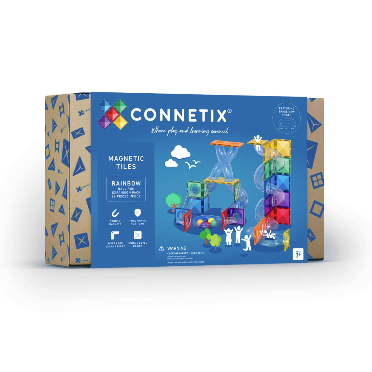 CONNETIX 66 Piece Rainbow Ball Run Expansion Pack | STEM Toy