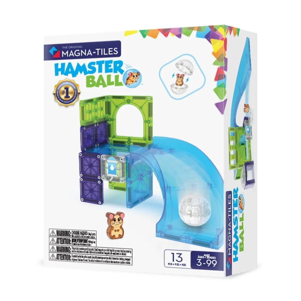 Magnetic Tiles Hamster Ball - 13 Piece Magnetic Building Set