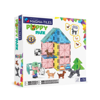 Magnetic Tiles Puppy Park - 27 Piece Magnetic Building Set