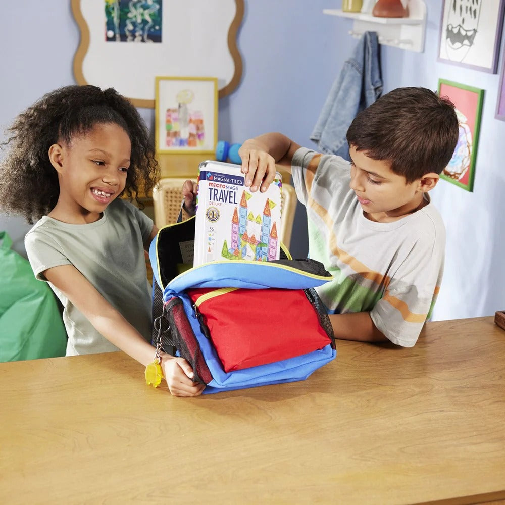 Magnetic Tiles - microMAGS Travel Set Deluxe 55-Piece STEM Toy