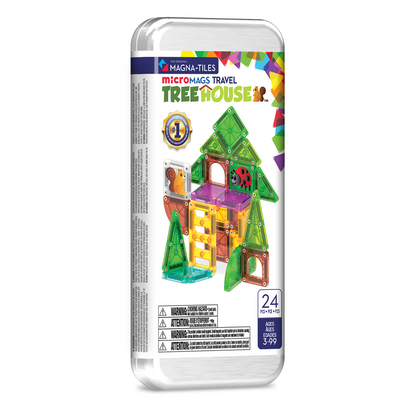 Magnetic Tiles - microMAGS - Tree House 24-Piece Travel Set