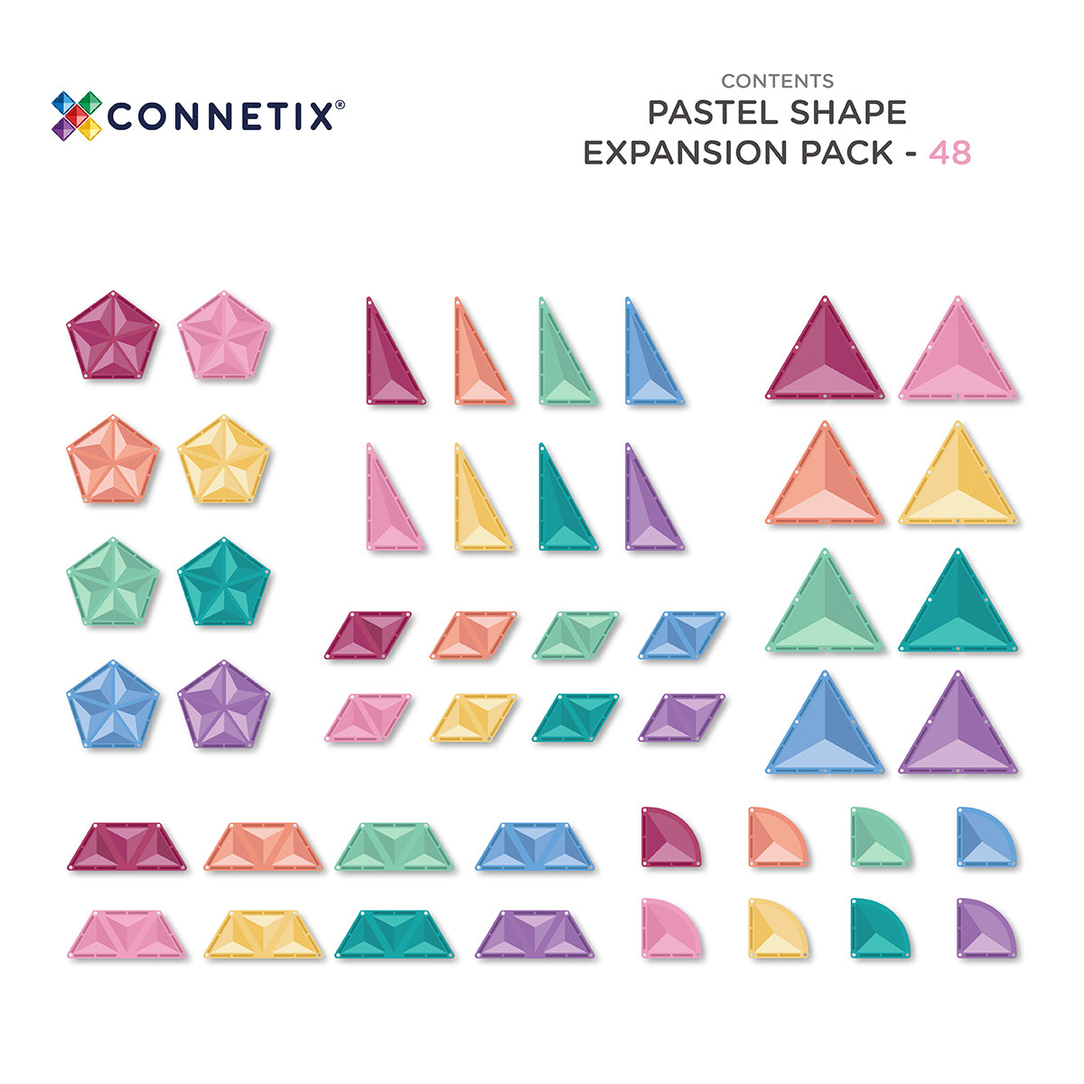 Pastel shape expansion pack by Connetix 