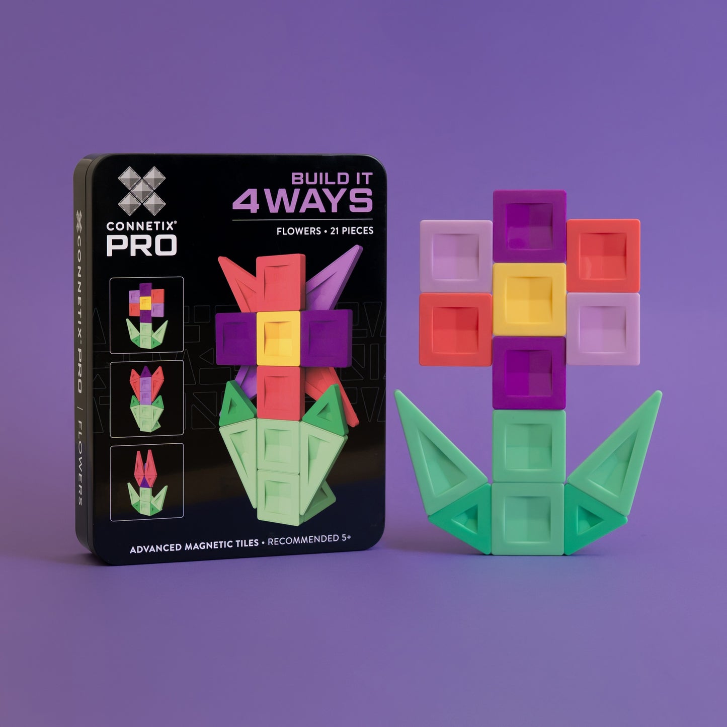 set of Commetik Pro magnetic building tiles 