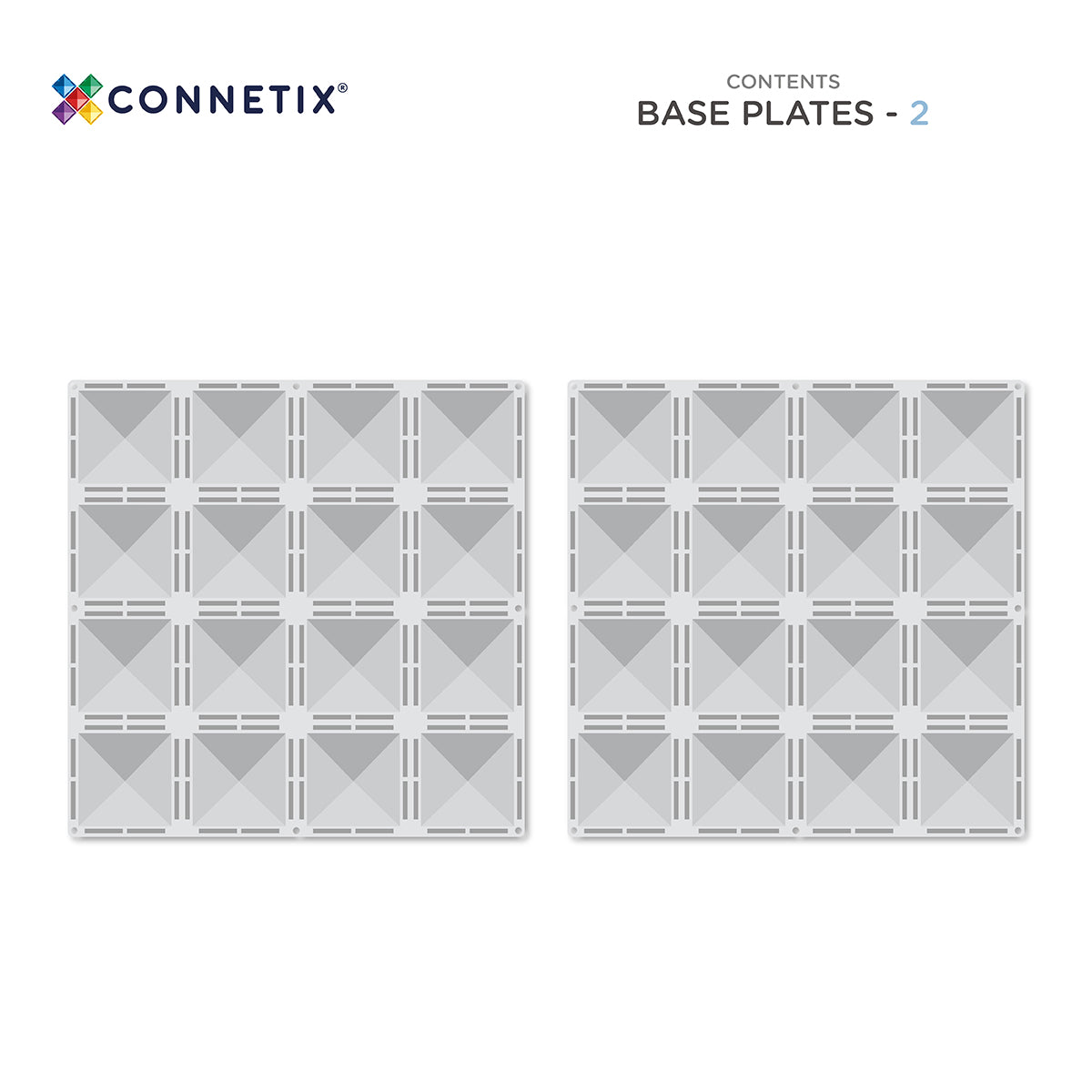 Two base plates with a geometric pattern 